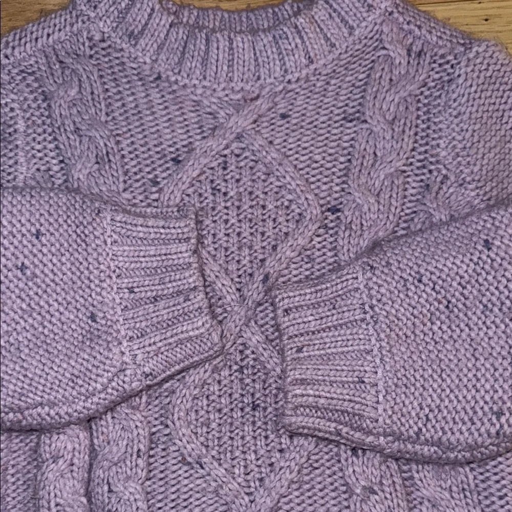 OshKosh Bigosh Purple Chunky Knit Crew Neck Sweater 24 months Baby